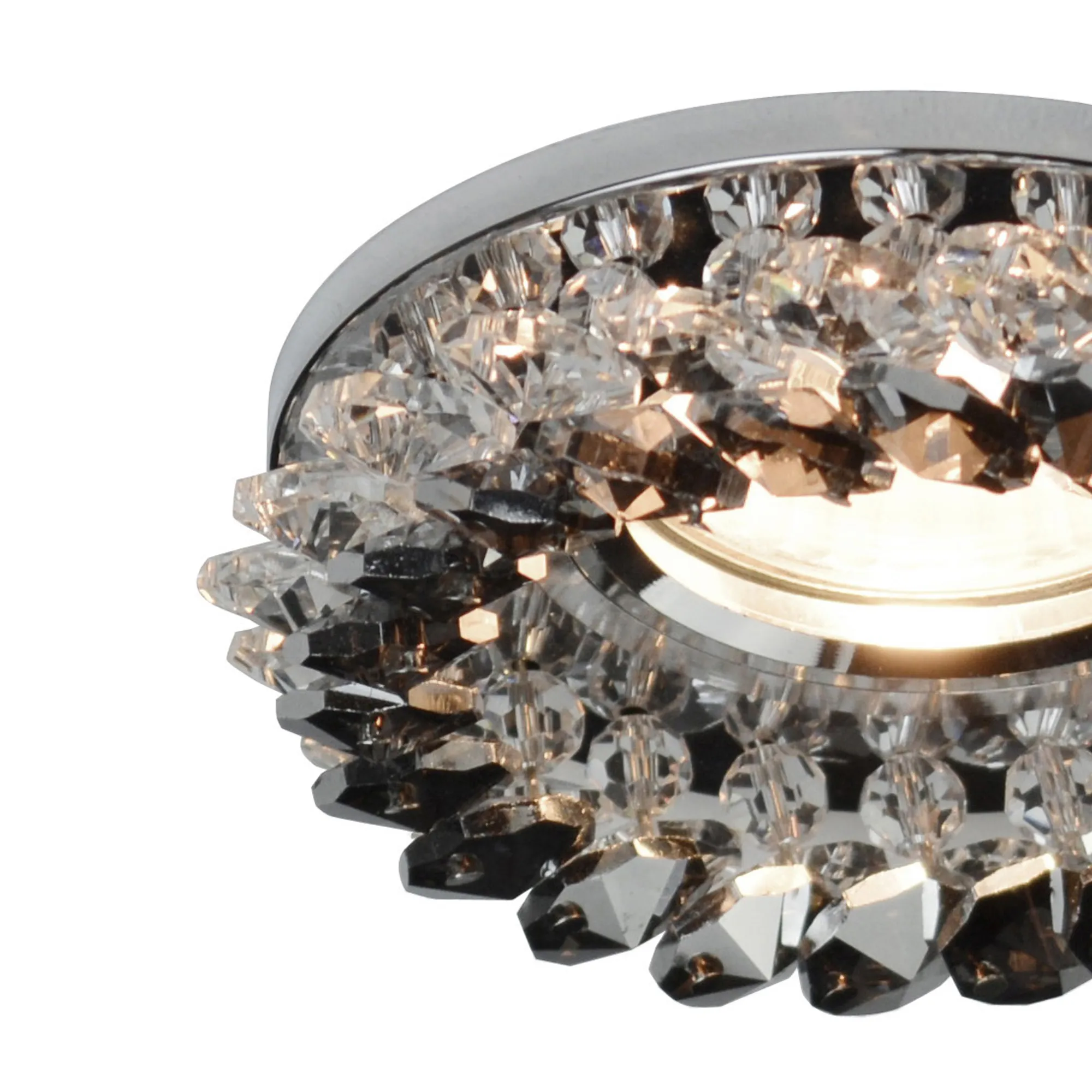 Crystal Cluster Downlight Round Rim Only Smoked IL30805SM  Diyas Crystal Downlights Smoked